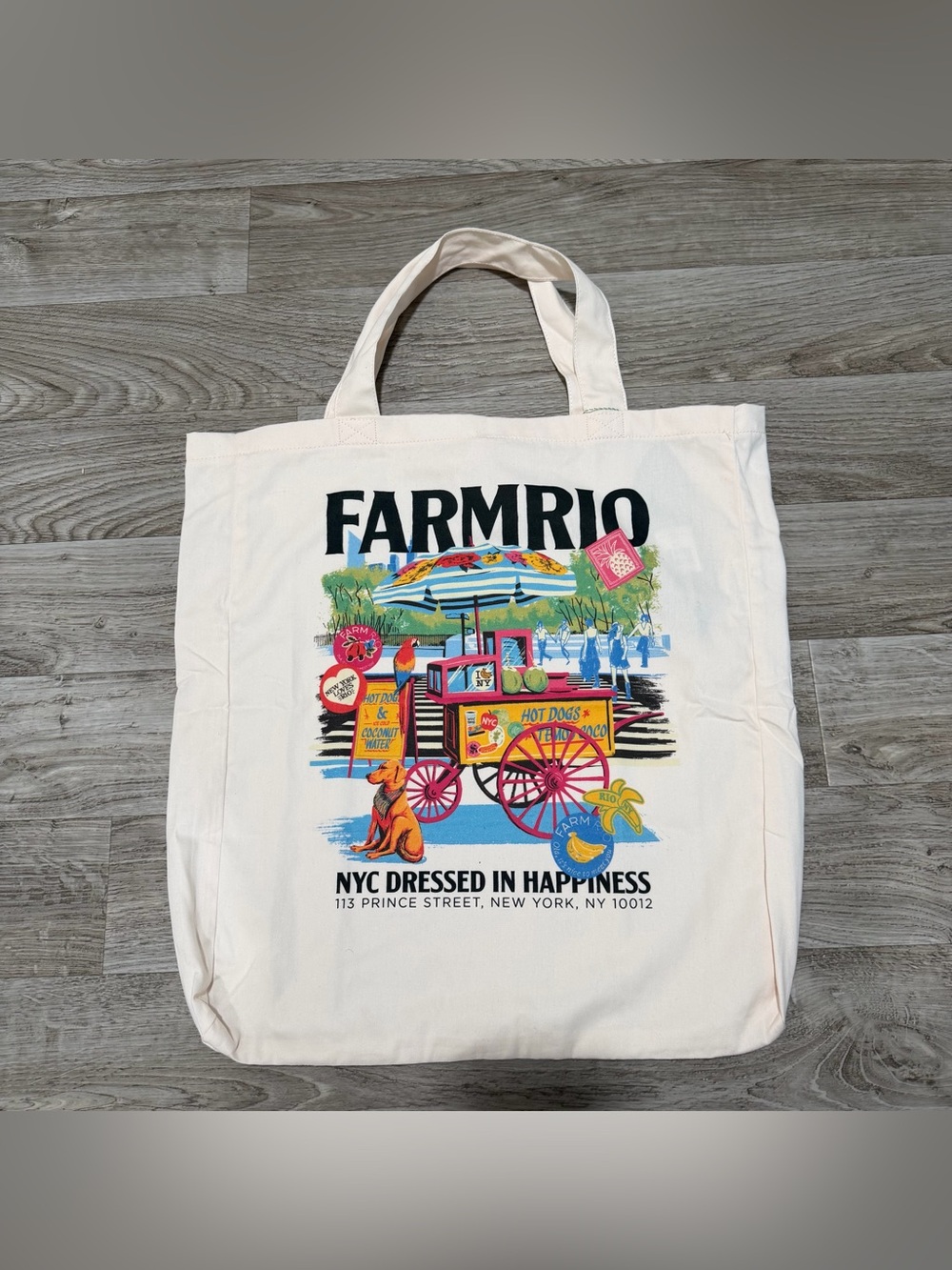 Farm Rio Soho NYC Dressed in Happiness Ecobag - Picture 4 of 6